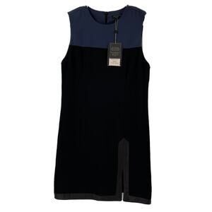 Rag &‎ Bone Lyon Color Block Dress Womens 8 Black Blue Made In USA
